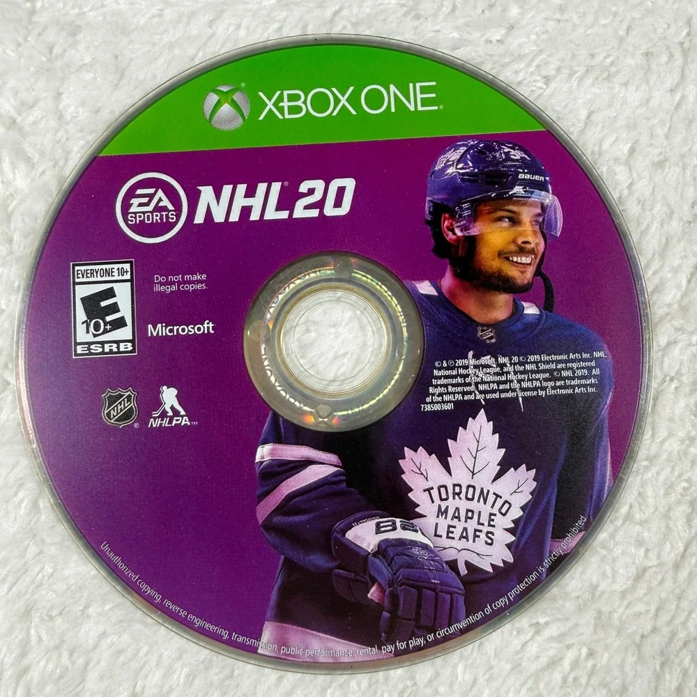 EA Sports NHL 20 Toronto Maple Leafs Xbox One Purple Disc Only Hockey Game